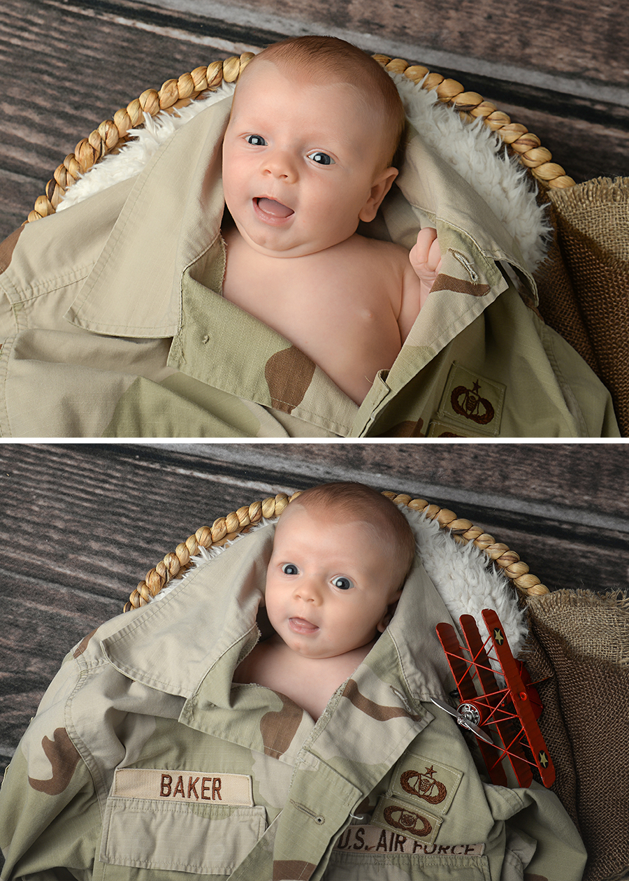 st-louis-newborn-photographer-four-fireflies-photography-7-week-boy-with-dad-air-force-jacket-and-plane.jpg