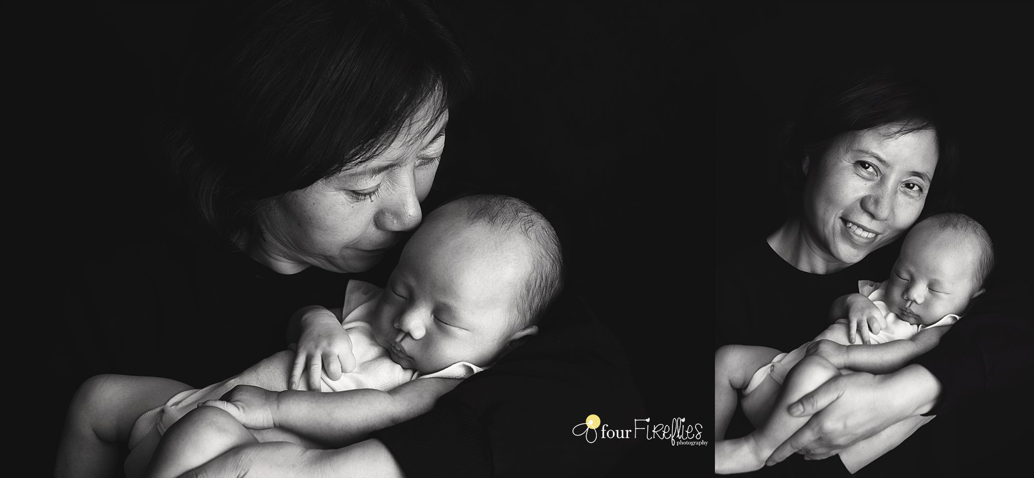 st-louis-newborn-photographer-baby-in-onsie-with-grandma-in-black-and-white.jpg