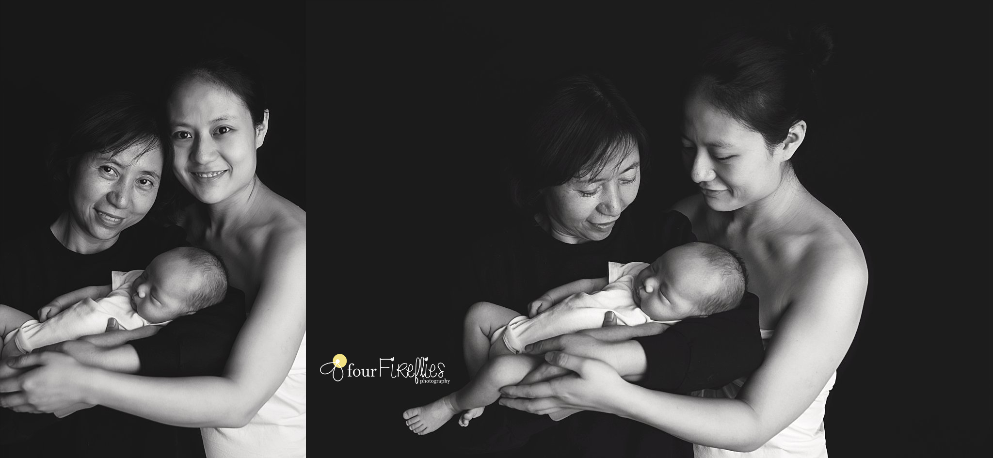 st-louis-newborn-photographer-baby-with-mom-and-grandma-in-black-and-white.jpg