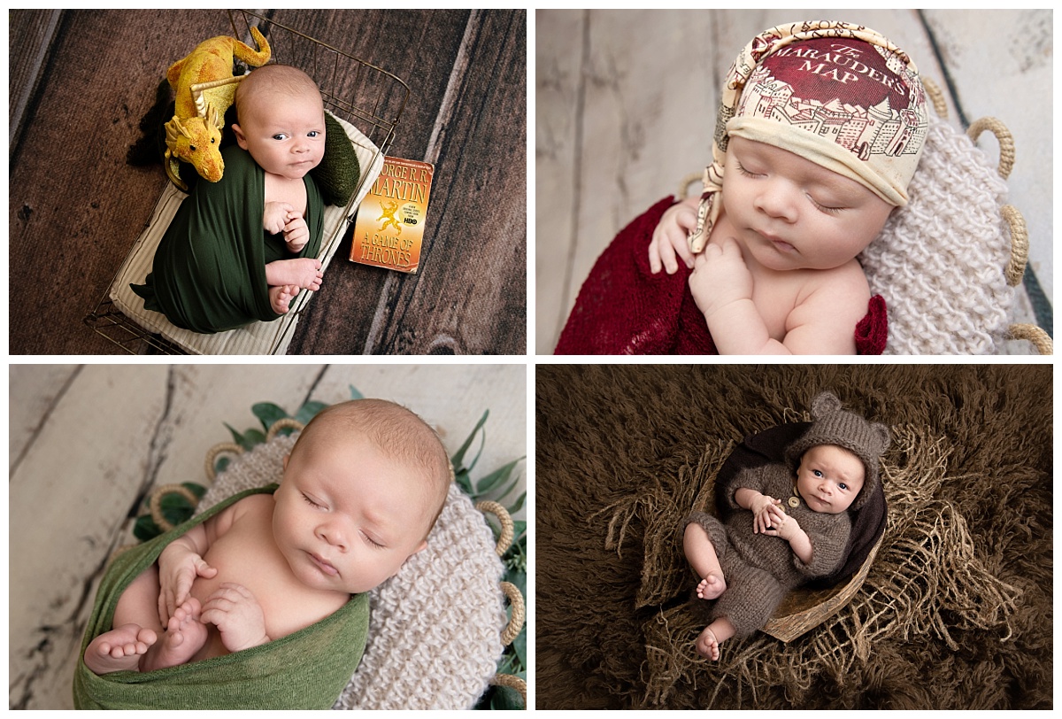 st-louis-newborn-photographer-baby-boy-collage-with-game-of-thrones-harry-potter-and-bear-outfit-images.jpg