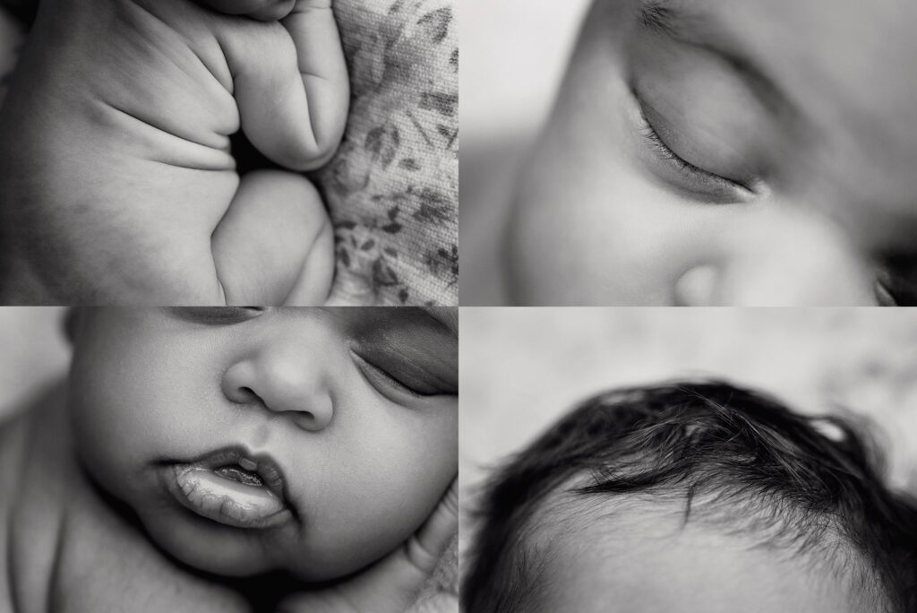 st-louis-newborn-photographer-collage-of-black-and-white-newborn-detail-image